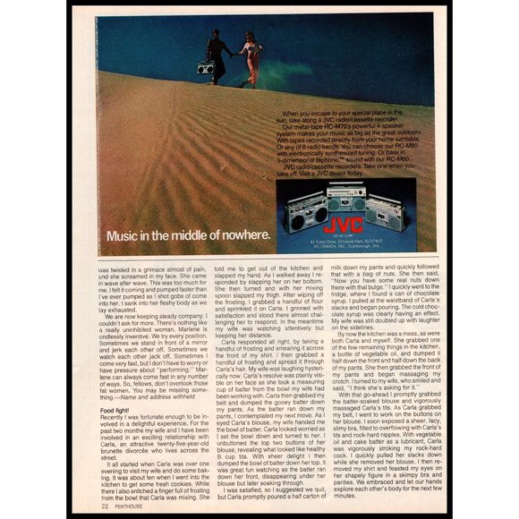 1981 JVC Boom Box Stereo RC-M70 Vintage Print Ad Sand Dune Desert Beach Wall Art - Picture 2 of 2